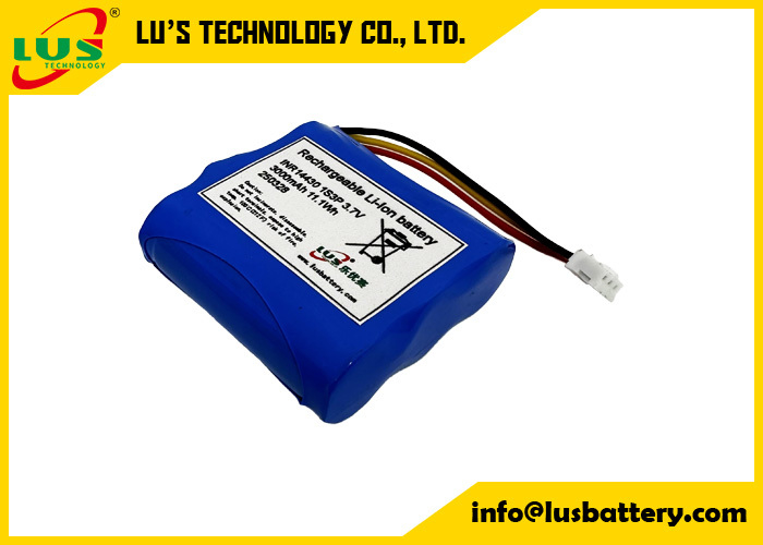 3.7V 3000mah şarj edilebilir pil 14430 1S3P lityum iyon pil takımı 3.6 volt pil OEM