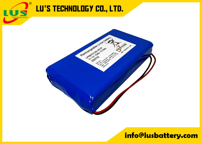 3.7V 10000mAh Lityum Polimer Pil LP8870129 özel 3S1P lipo pil paketi 11.1volt 10AH