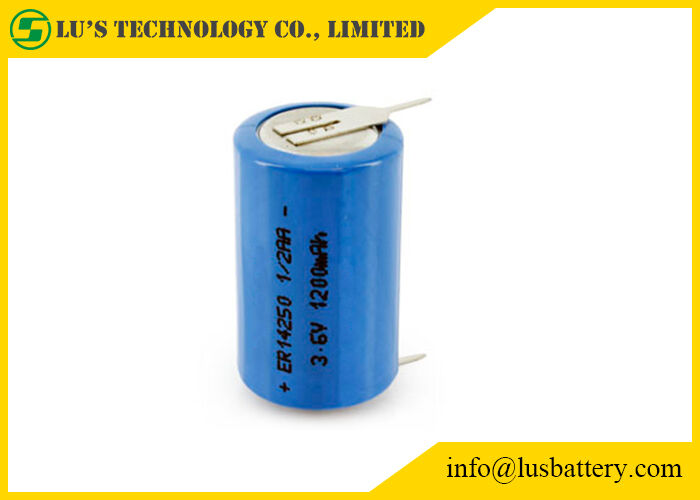 Çok İşlevli 1/2 AA ER14250M Tek Kullanımlık Lityum Pil 3.6V 0.75ah 750mah 3.6v Birincil Hücre