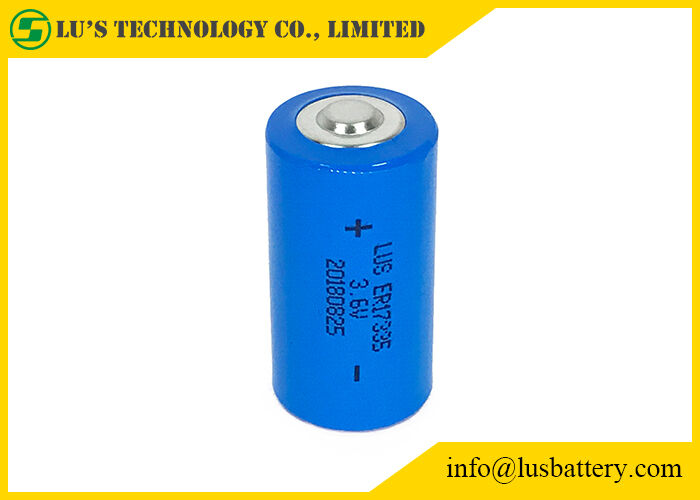 Yardımcı Ölçüm Lityum Tiyonil Klorür Hücre 30C Depolama ER17335 1900mah 3.6V