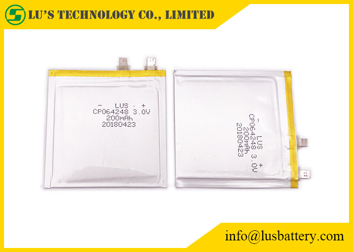 Etiketler için RFID ETC Ultra İnce Lityum Pil 200mah 3.0v CP064248