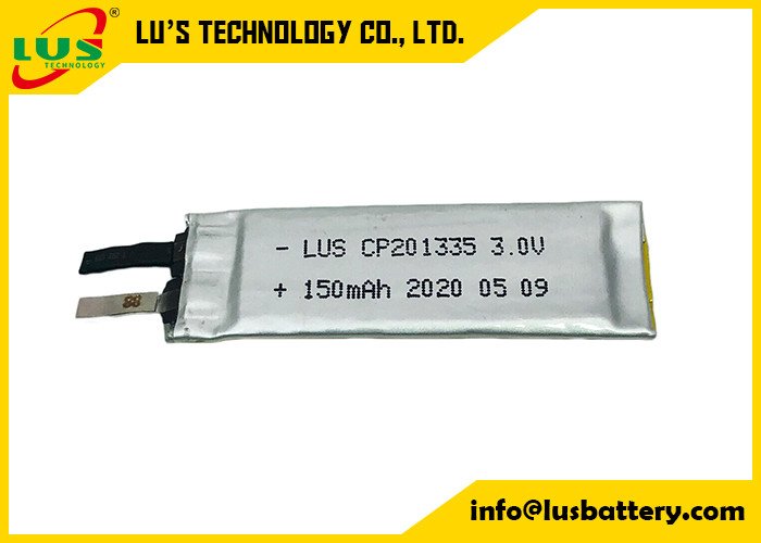 Etiketler için Özel Terminaller 3.0V 150mAh LiMnO2 Esnek Lityum Pil CP201335